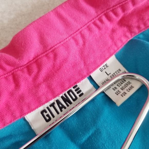 GITANO Color Block Button Down Dress Shirt - Picture 9 of 11